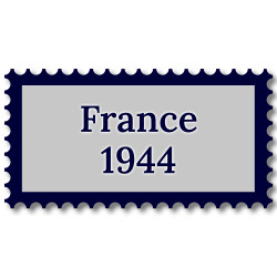France 1944 année complète de timbres oblitérés.