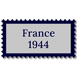 France 1944 année complète de timbres oblitérés.