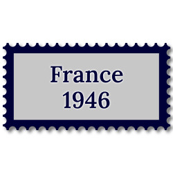 France 1946 année complète de timbres oblitérés.