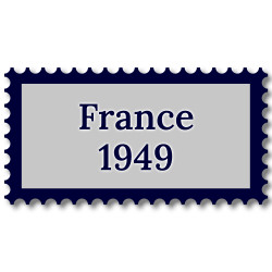 France 1949 année complète de timbres oblitérés.