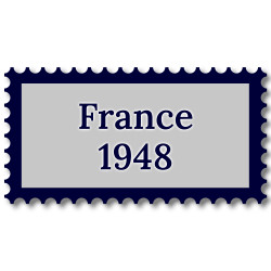 France 1948 année complète de timbres oblitérés.