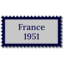 France 1951 année complète de timbres oblitérés.