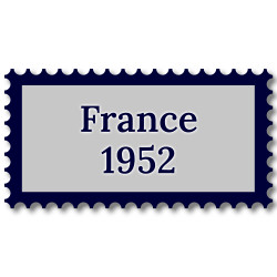 France 1952 année complète de timbres oblitérés.