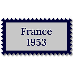 France 1953 année complète de timbres oblitérés.