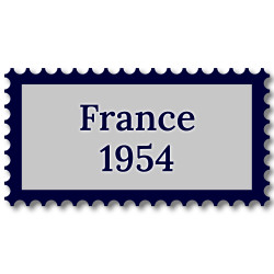 France 1954 année complète de timbres oblitérés.