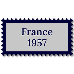 France 1957 année complète de timbres oblitérés.