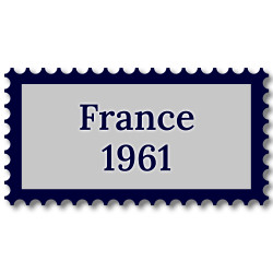 France 1961 année complète de timbres oblitérés.