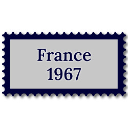 France 1967 année complète de timbres oblitérés.