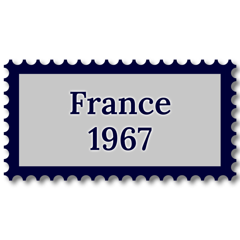 France 1967 année complète de timbres oblitérés.