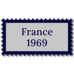 France 1969 année complète de timbres oblitérés.