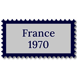 France 1970 année complète de timbres oblitérés.
