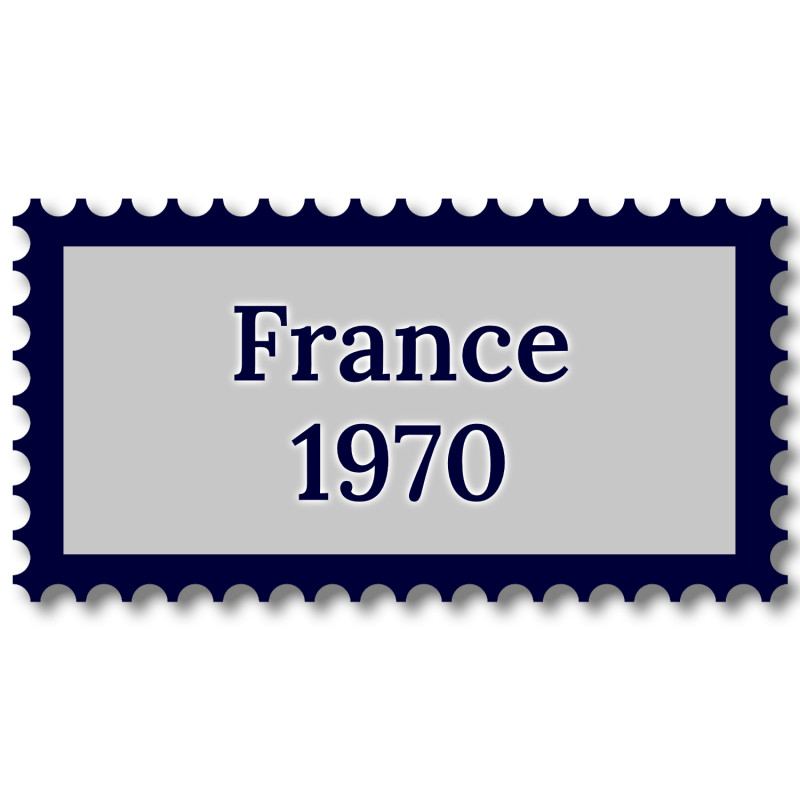 France 1970 année complète de timbres oblitérés.