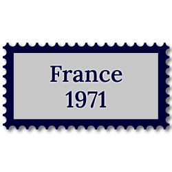 France 1971 année complète de timbres oblitérés.