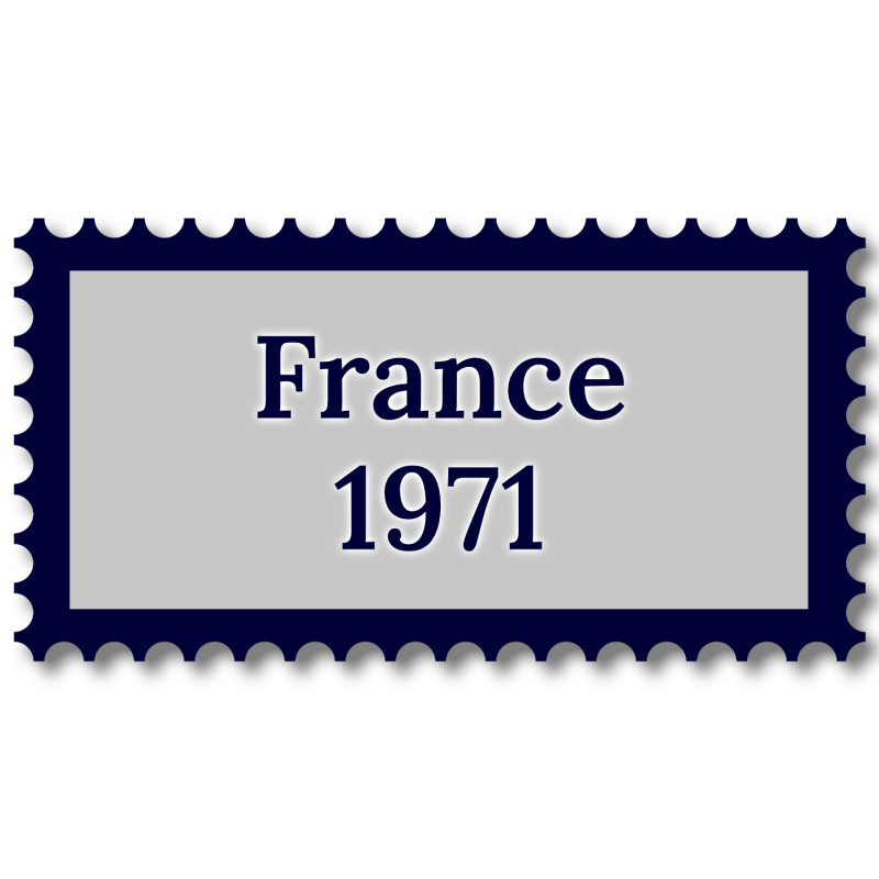 France 1971 année complète de timbres oblitérés.