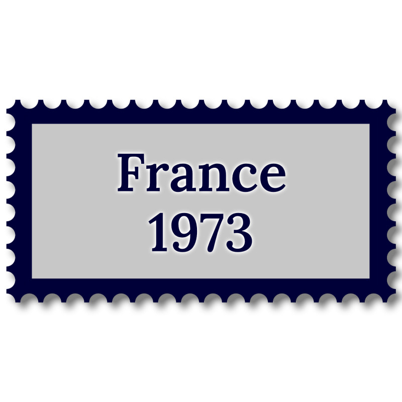 France 1973 année complète de timbres oblitérés.