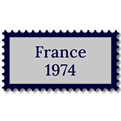 France 1974 année complète de timbres oblitérés.