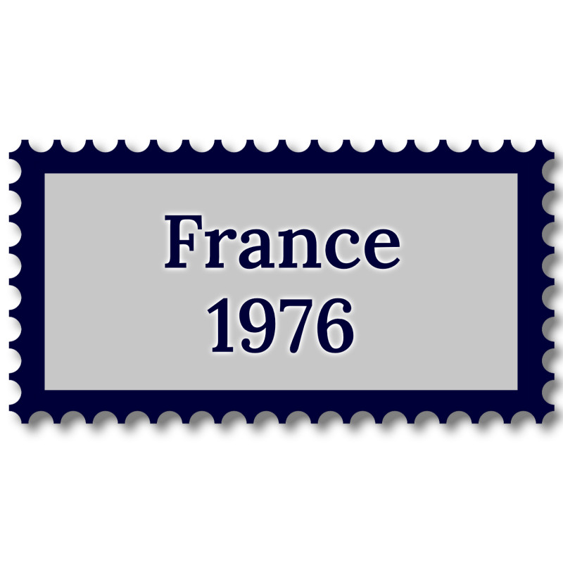 France 1976 année complète de timbres oblitérés.