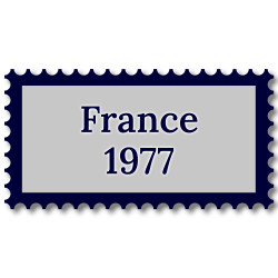 France 1977 année complète de timbres oblitérés.