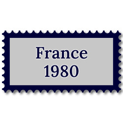 France 1980 année complète de timbres oblitérés.