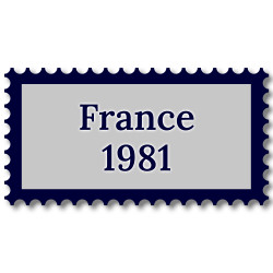 France 1981 année complète de timbres oblitérés.