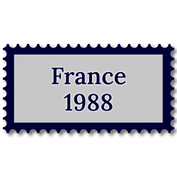 France 1988 année complète de timbres oblitérés.