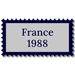 France 1988 année complète de timbres oblitérés.