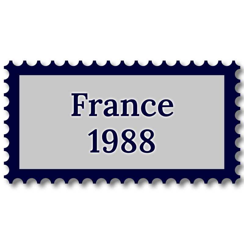 France 1988 année complète de timbres oblitérés.