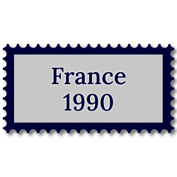 France 1990 année complète de timbres oblitérés.