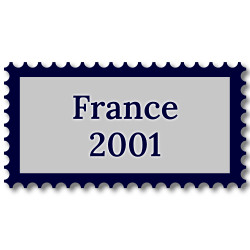 France 2001 année complète de timbres oblitérés.