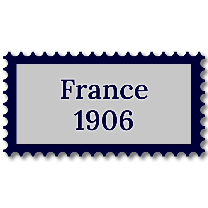 France 1906 année complète de timbres oblitérés.