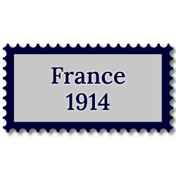 France 1914 année complète de timbres oblitérés.