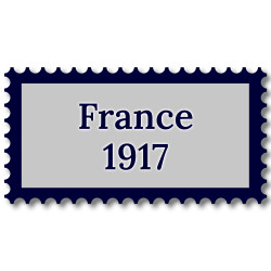 France 1917 année complète de timbres oblitérés.