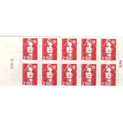 Carnet de 10 timbres autoadhésifs Marianne de Briat - Albertville 92.