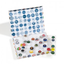 Coffret illustré pour ranger 96 capsules de bière.