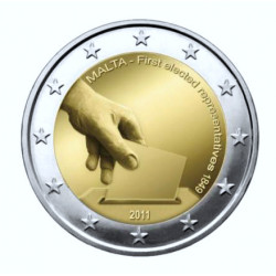 2 euros commémorative Malte 2011 - élection.