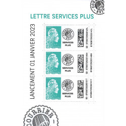 Bloc-feuillet de timbres N°155 Lettre Service Plus neuf**.