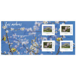 Collector 4 timbres Le Printemps - Les arbres.