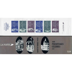 Carnet commémoratif de timbres Personnages célèbres 1987.