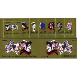 Carnet commémoratif de timbres Personnages célèbres 1990.