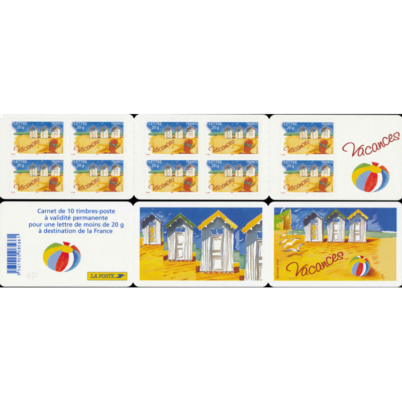 Carnet de 10 timbres - Bonnes vacances 2005.