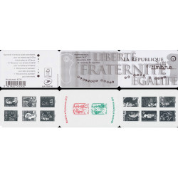 Carnet mixte de 14 timbres Marianne et la jeunesse N°1520B.