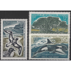 Faune et Flore timbres T.A.A.F. N°28-30 série neuf**.