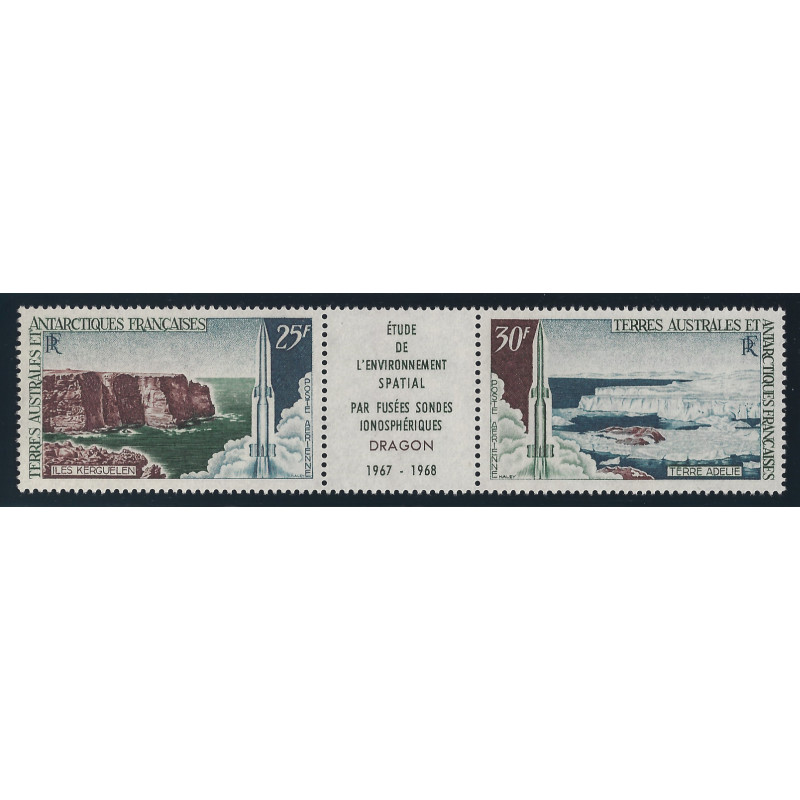 T.A.A.F. Dragon timbres poste aérienne triptyque N°16A neuf**.