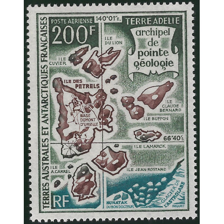 Archipel de pointe géologie T.A.A.F. poste aérienne N°24 neuf