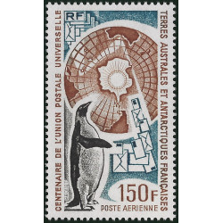T.A.A.F. Centenaire de l'U.P.U. timbre poste aérienne N°37 neuf**.