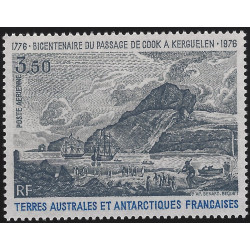 Passage de Cook à Kerguelen timbre T.A.A.F. poste aérienne N°47 neuf**.
