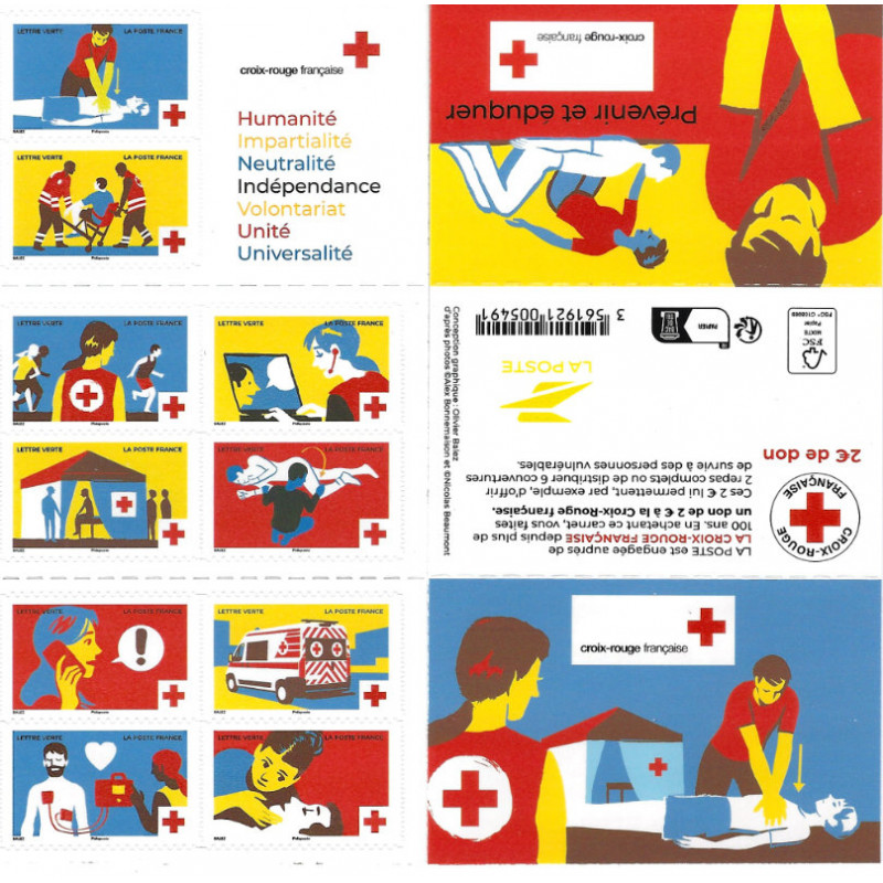 Carnet de timbres Croix-Rouge 2023. - Philantologie