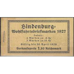 Allemagne 1927 carnet Hindenburg N°C394 neuf**.