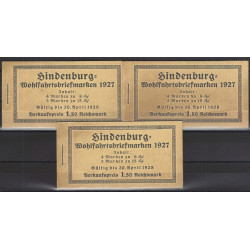 Allemagne lot de 3 carnets timbres Hindenburg N°C394 neuf*.