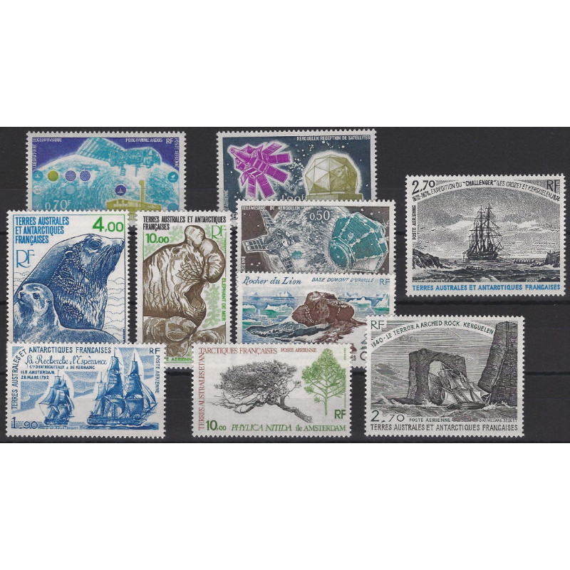 T.A.A.F. timbres poste aérienne N°51-60 série neuf**.